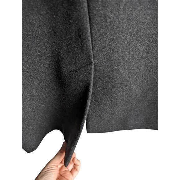 Everlane wool cashmere cocoon peacoat size XS long charcoal gray coat - Picture 7 of 11
